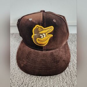 Baltimore Orioles Suede Brown Cap - Size 7 1/2